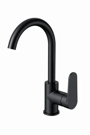 Blue Label Skive wastafelkraan C-uitloop mat zwart FK-0429-MB Hoge Kwaliteit