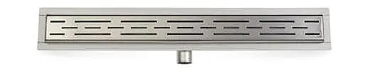 Laatste Versie Blue Label RVS douchegoot 70 cm met flens geborsteld RVS rooster sifon waterdicht membr 50mm diepte met zij-uitloop SD70VSTBR