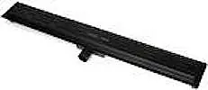 Blue Label RVS douchegoot 80 cm +flens standaard geborsteld RVS rooster zwart SD80VSTBL Op = Op