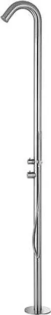 Direct Verzonden Blue Label Tube buitendouche, met handdouche, inclusief inbouwdeel, 316S RVS