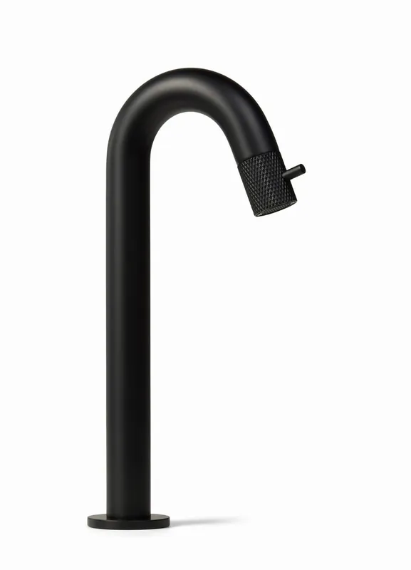 Betaalbaar Blue Label Viby facet fonteinkraan hoog model mat zwart FK-0327K-MB