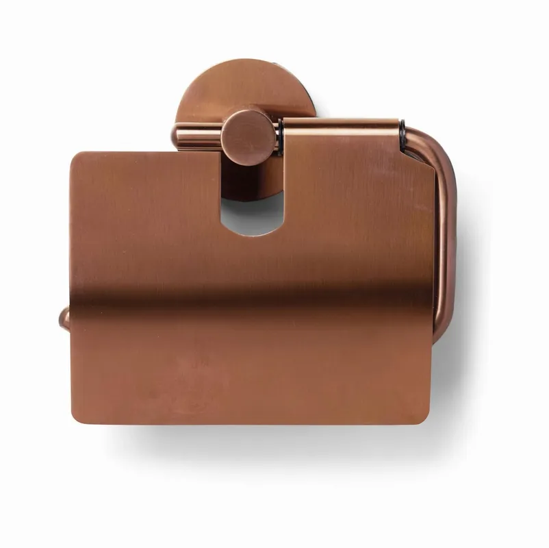 Blue Label Vida toiletrolhouder met klep geborsteld brons Snelle Levering