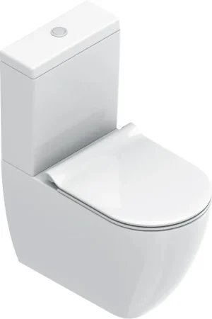 Op = Op Catalano Sfera duoblok (closetcombinatie), antibacterieel, zonder spoelrand, diepspoel, vuilafstotend, 63x36 cm, wit