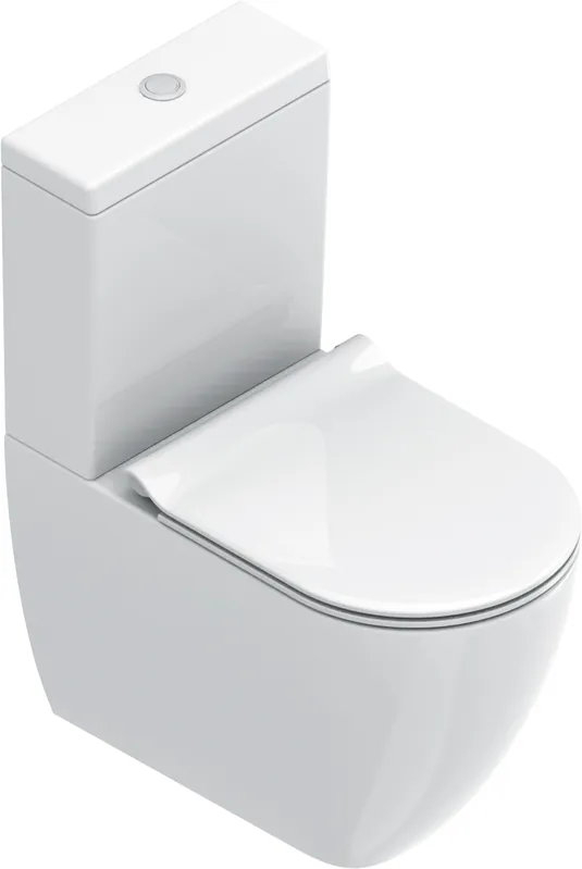 Op = Op Catalano Sfera duoblok (closetcombinatie), antibacterieel, zonder spoelrand, diepspoel, vuilafstotend, 63x36 cm, wit