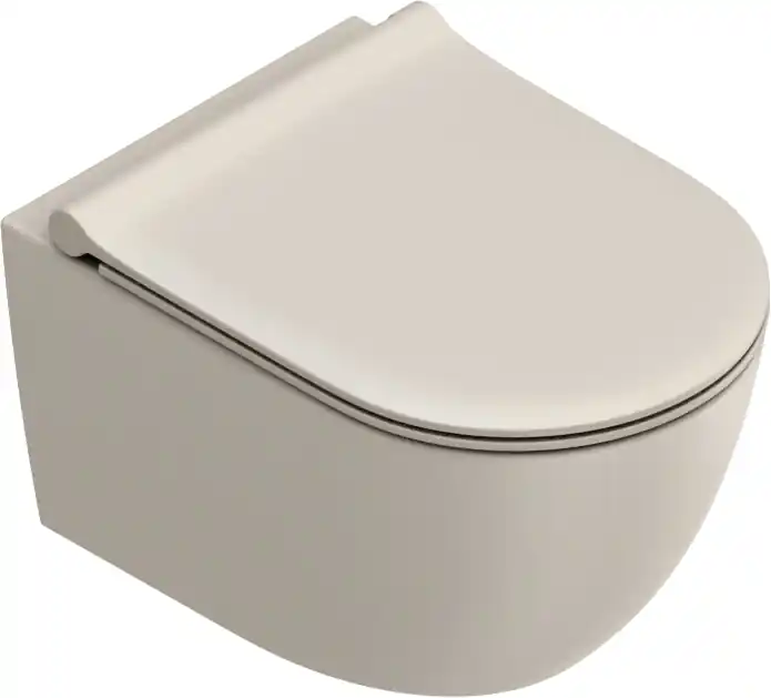 Direct Beschikbaar Catalano Sfera Tonalita wandcloset Silentech, Twinglaze zonder spoelrand 50cm mat sabbia 0511500029