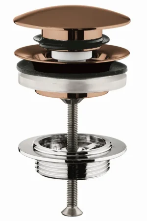 Op = Op Grohe afvoergarnituur push-open afneembare kap afsluitbaar warm sunset geborsteld 65807DL0
