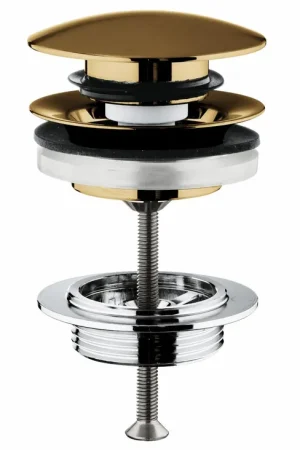 Grohe afvoergarnituur, push-open, afneembare kap, afsluitbaar, cool sunrise geborsteld 65807GN0 Actieprijs