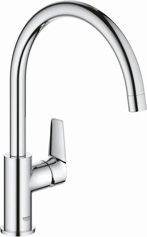 Favoriet Grohe Bau Edge keukenkraan m. hoge ronde uitloop chroom 31367001