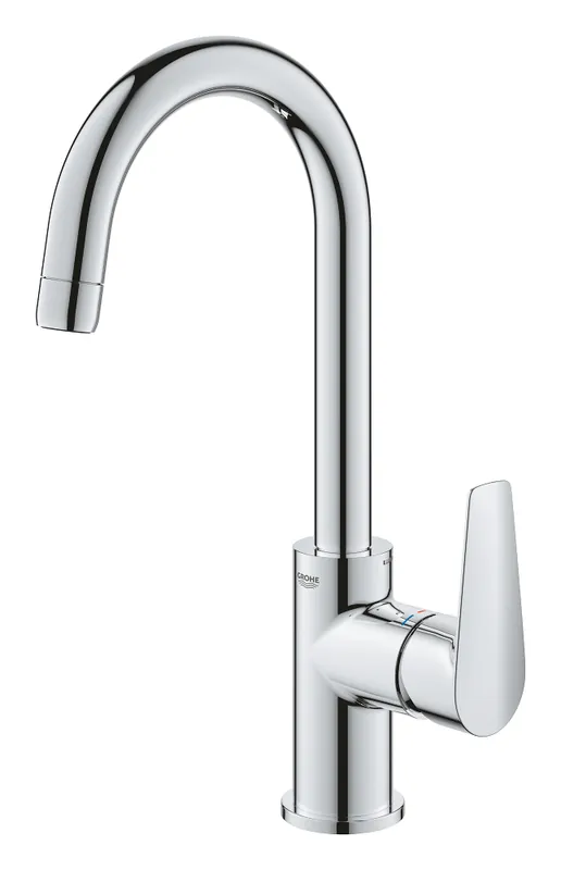 Direct Verzonden Grohe BauEdge L-size wastafelmengkraan push open chroom 23911001