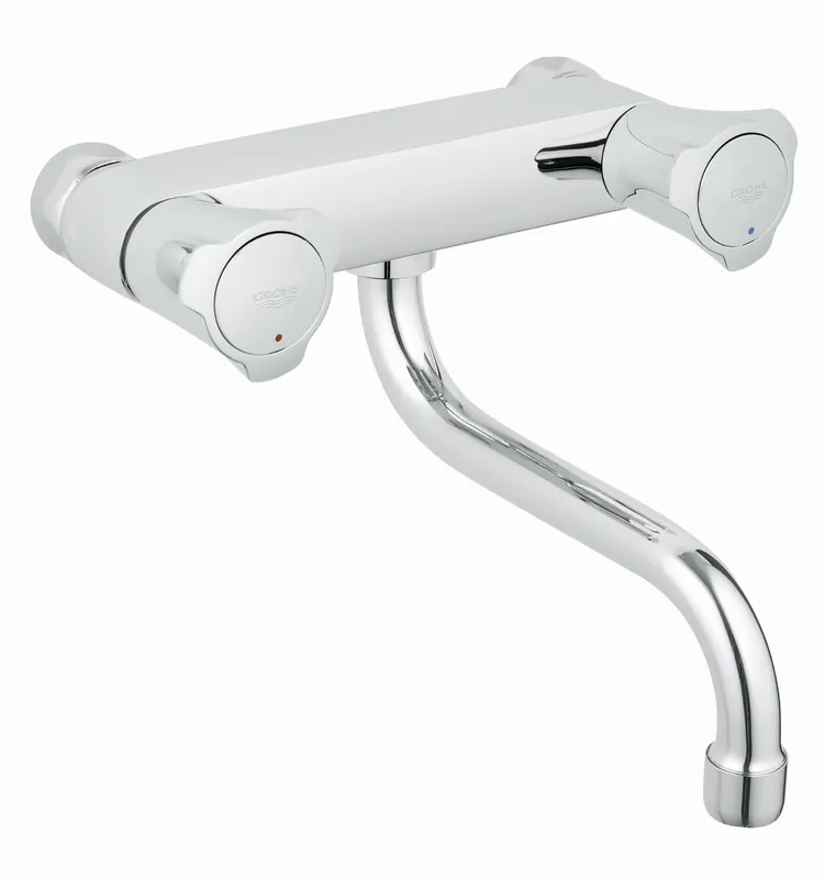 Grohe Costa L wandkraan m. onderuitloop z. koppelingen HOH=15cm chroom 31182001 Uitverkoop