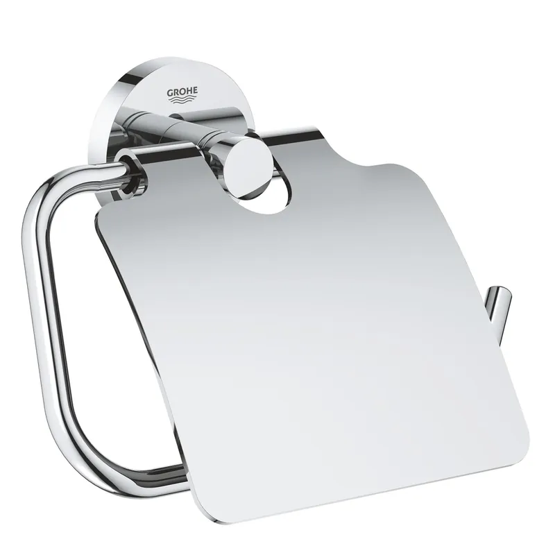 Koop Vandaag Grohe Essentials closetrolhouder met klep chroom 40367001