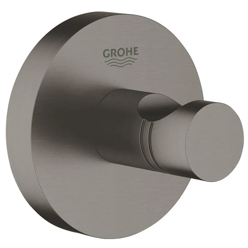 Fabrieksprijs Grohe Essentials handdoekhaak wand enkel 1-gats metaal hard graphite geborsteld 40364AL1