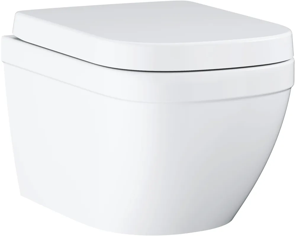 Uitverkoop Grohe Euro Ceramic rimless wandcloset 54cm met softclose en quickrelease closetzitting wit 39554000