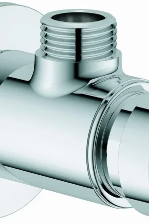 Actieprijs Grohe Euroeco Cosmopolitan T douchekraan zelfsluitend 1/2" blauw/rood chroom 36267000