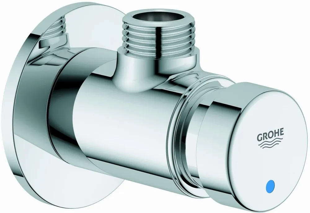 Actieprijs Grohe Euroeco Cosmopolitan T douchekraan zelfsluitend 1/2" blauw/rood chroom 36267000