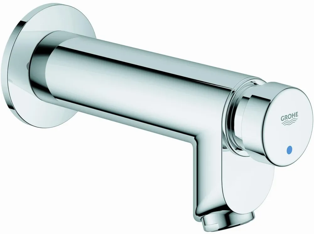 Grohe Euroeco Cosmopolitan T tapkraan zelfsluitend 1/2" blauw/rood chroom 36266000 Bestseller