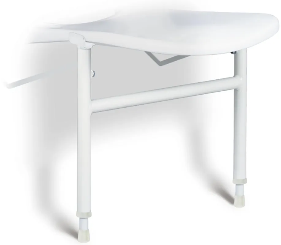 Linido hulppootset (dubbel) voor douchezitting (zithoogte 42 - 57 cm) staal gecoat wit LI2214.2011-02 Koop Vandaag