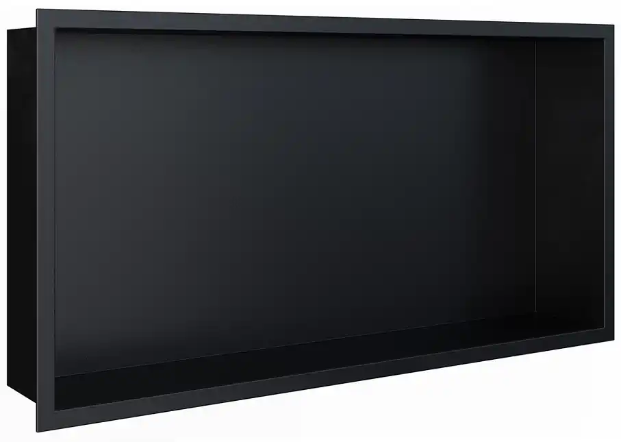 Hete Deal Looox inbouwnis RVS 60x30cm met flens, diepte 7cm, mat zwart
