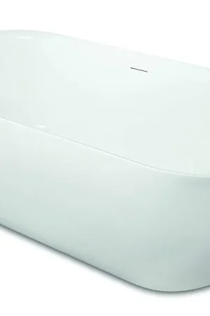 Luca Sanitair Primo vrijstaand bad van acryl met overloop 170x78x60 glans wit Nieuw
