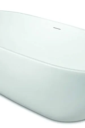 Luca Sanitair Primo vrijstaand bad van acryl met overloop 170x78x60h glans wit Voordeelprijs