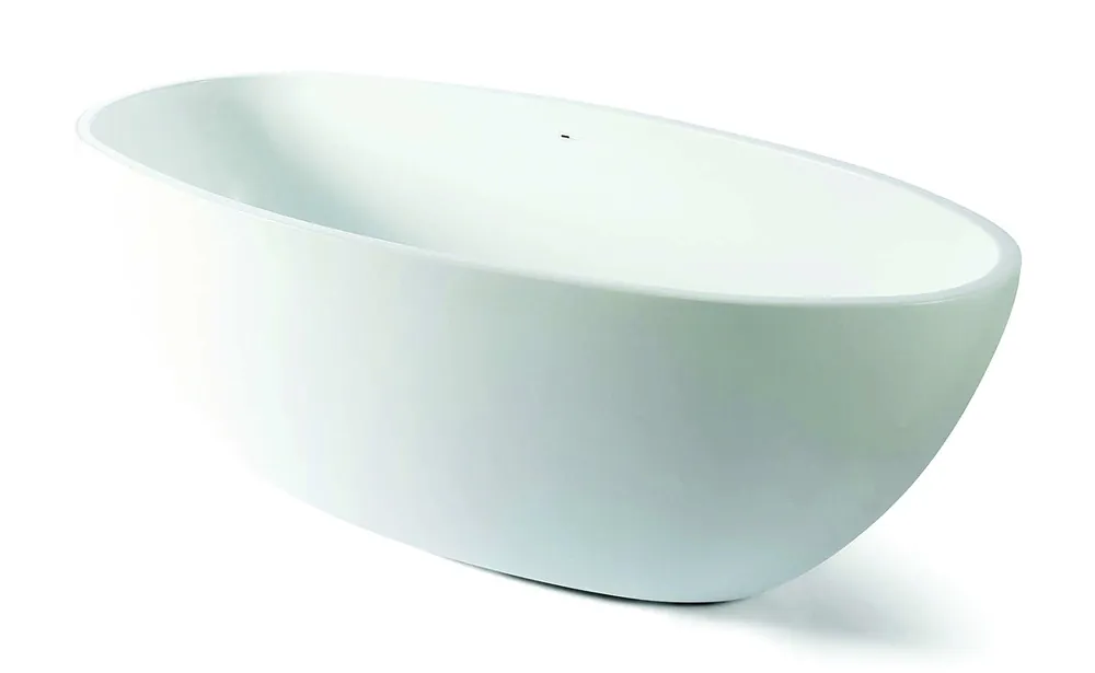 Luca Sanitair Primo vrijstaand bad van acryl met overloop 170x80x58 glans wit Hoge Kwaliteit