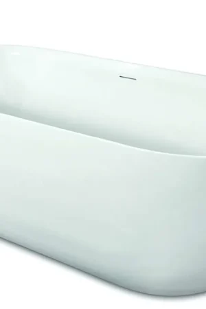 Luca Sanitair Primo vrijstaand bad van acryl met overloop 180x80x60cm glans wit Laatste Versie