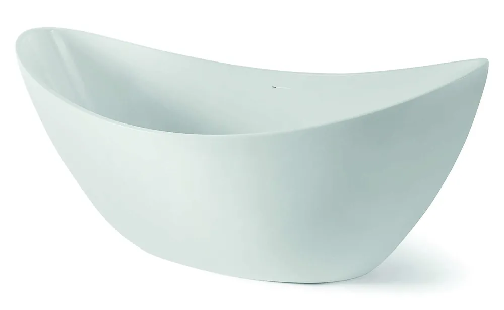 Actieprijs Luca Sanitair Primo vrijstaand bad van acryl met overloop 180x80x77h glans wit