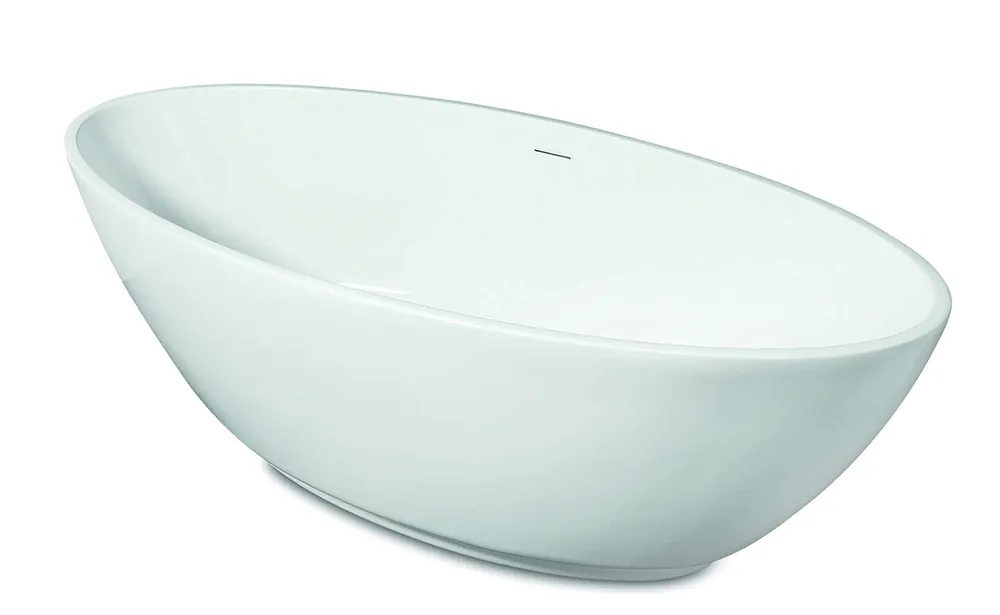 Dagaanbieding Luca Sanitair Primo vrijstaand bad van acryl met overloop 180x81x60h glans wit