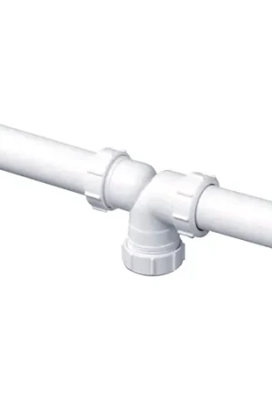 Must-Have McAlpine dubbele gootsteenafvoer centrisch met sifon + WMA1 1/2" x40mm, verstelbaar, PP wit 0055370