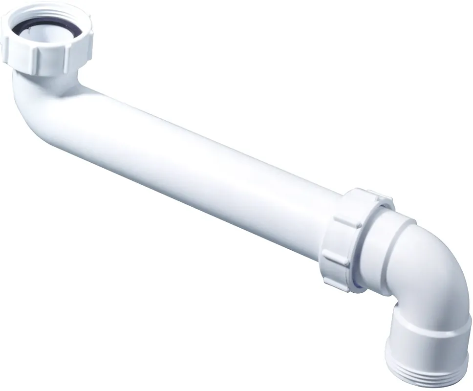 Uitverkoop McAlpine Ruimtebesparende bocht 1 1/2" x1 1/2" verstelbare buis PP wit 0052850