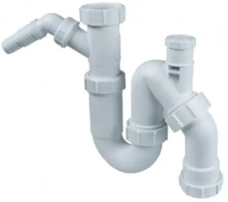 Shop Nu McAlpine sifon met beluchter universeel met WMA 1 1/2" x40mm PP wit 0053770