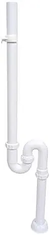 McAlpine wasmachine afvoerset met S-sifon 40x40mm 2x klemverbinding PP wit 0052950 Laatste Kans