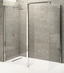 Novellini Kuadra H, Douchewand, rechthoekig, walk-in, 2000 x 1200mm (HxB), profiel chroom, 8mm glas helder Betaalbaar