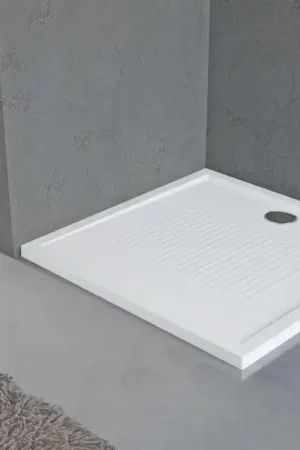 Exclusieve Aanbieding Novellini Olympic douchebak 100x100x4,5cm rechthoekig 90mm afvoer acryl wit OLN100430