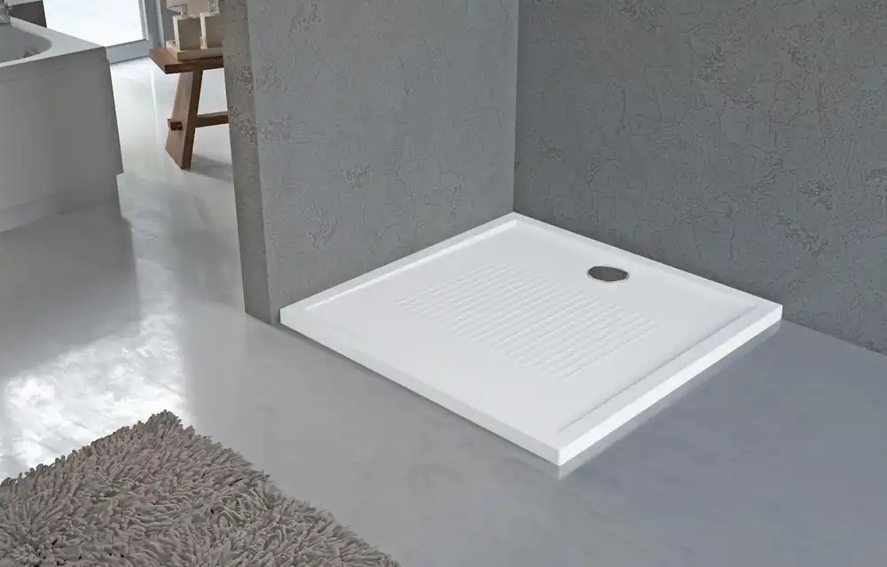 Novellini Olympic douchebak 90x90x11,5cm rechthoekig 90mm afvoer acryl wit OLN901130 Express Levering