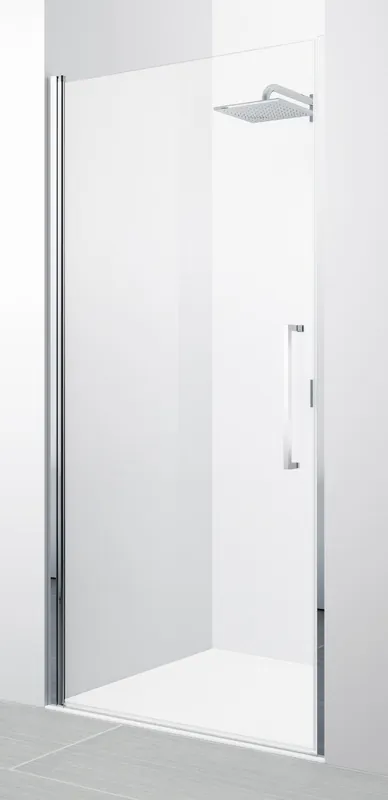 Novellini Young 2.0 1B douchedeur nis draaideur 2000 x 970mm profiel mat chroom 6mm glas helder Y21B971B Laatste Versie