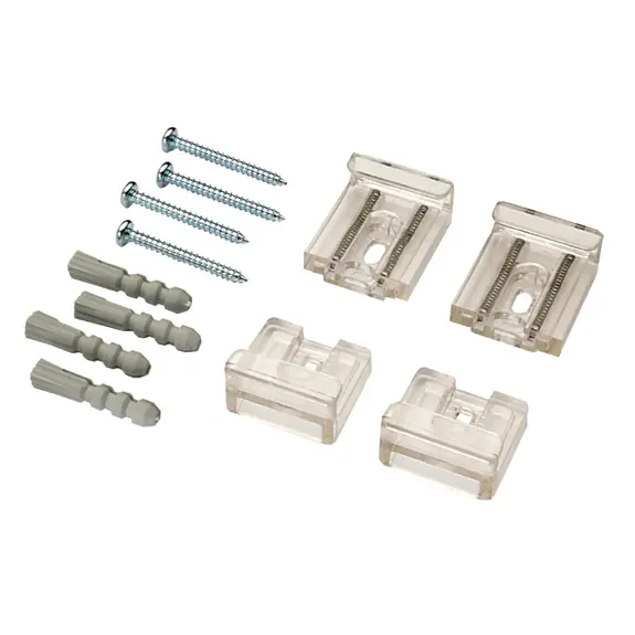 Raminex set a 4 kunststof spiegelklemmen inclusief bevestiging 8202 Op = Op