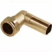Bonfix Knelfitting, messing, knie koppeling 90gr inschuifknie, 22 x 22mm (knel x insteek) Snelle Levering