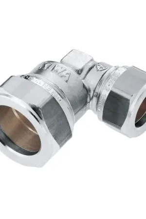 Meest Verkocht Bonfix Knelfitting, messing, knie koppeling 90gr verlopend, 15 x 12mm vernikkeld (knel x knel)