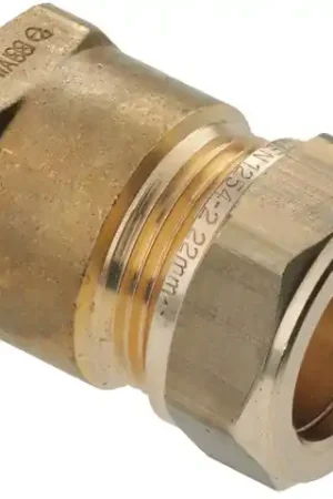 Uitverkoop Bonfix messing rechte koppeling schroefbus 22mm x 3/4" (knel x binnendraad) 82582