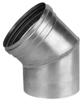 Burgerhout Alu-fix rookgasafvoerbocht 130mm 45° Aluminium dikwandig segment gelast 400451654 Weekendaanbieding