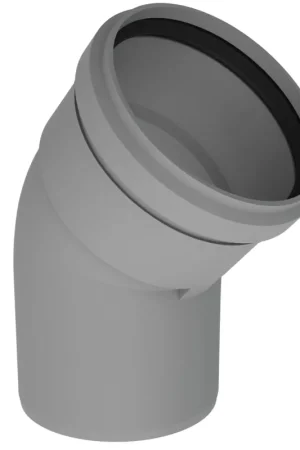 Flitsaanbieding Burgerhout Bm-PP rookgasafvoerbocht 100mm 45° PP grijs 400452144
