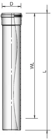 Burgerhout Bm-PP rookgasafvoerbuis 100x2000mm PP grijs 400452138 Direct Beschikbaar