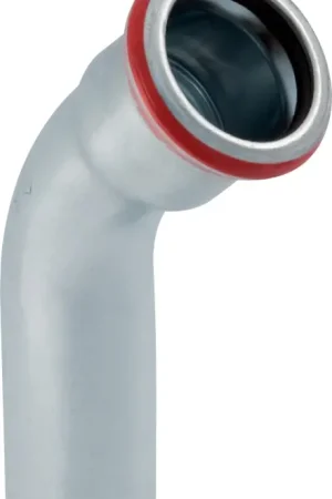 Veilige Betaling Geberit Mapress, Bocht, 45 graden, 1-delig, C-staal, met CIIR afdichtring, 42mm x 42mm (schuifeind x persmof)