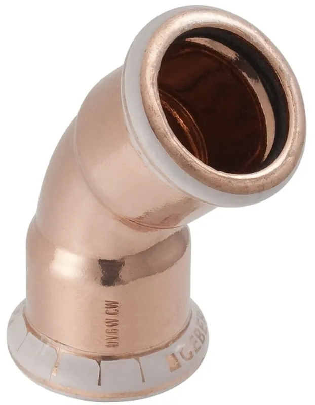 Geberit Mapress, Bocht, 45 graden, 1-delig, koper, met CIIR afdichtring, 12mm x 12mm (persmof x persmof) Bestseller