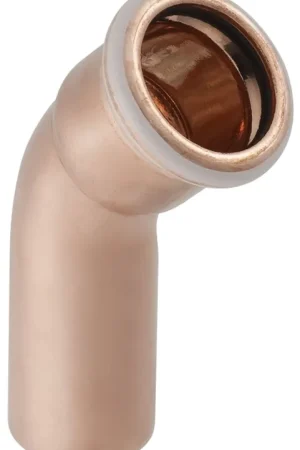 Speciale Aanbieding Geberit Mapress, Bocht, 45 graden, 1-delig, koper, met CIIR afdichtring, 12mm x 12mm (schuifeind x persmof)