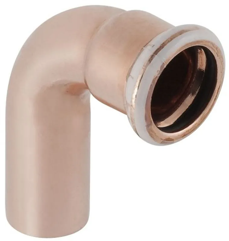 Geberit Mapress, Bocht, 90 graden, 1-delig, koper, met CIIR afdichtring, 28mm x 28mm (schuifeind x persmof) Superprijs