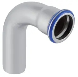 Geberit Mapress, Bocht, 90 graden, 1-delig, RVS 316, met CIIR afdichtring, 15mm x 15mm (schuifeind x persmof) Populair