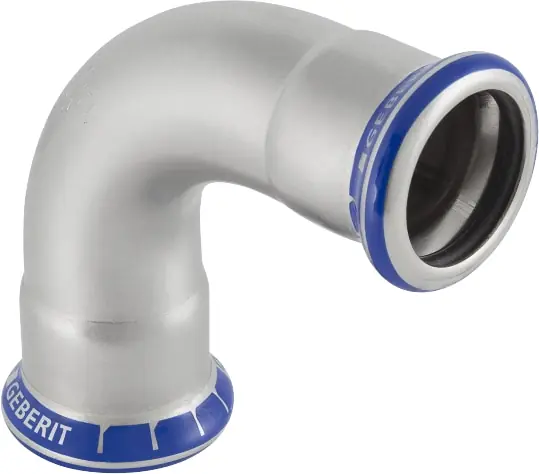 Geberit Mapress, Bocht, 90 graden, 1-delig, RVS 316, met CIIR afdichtring, 35mm x 35mm (persmof x persmof) Bestel Nu