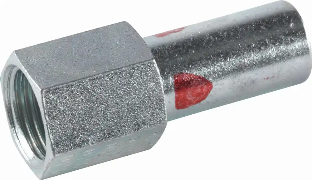 Merkproduct Geberit Mapress, Overgang, recht, 1-delig, C-staal, met CIIR afdichtring, 35mm x RP1/2" (schuifeind x binnendraad)